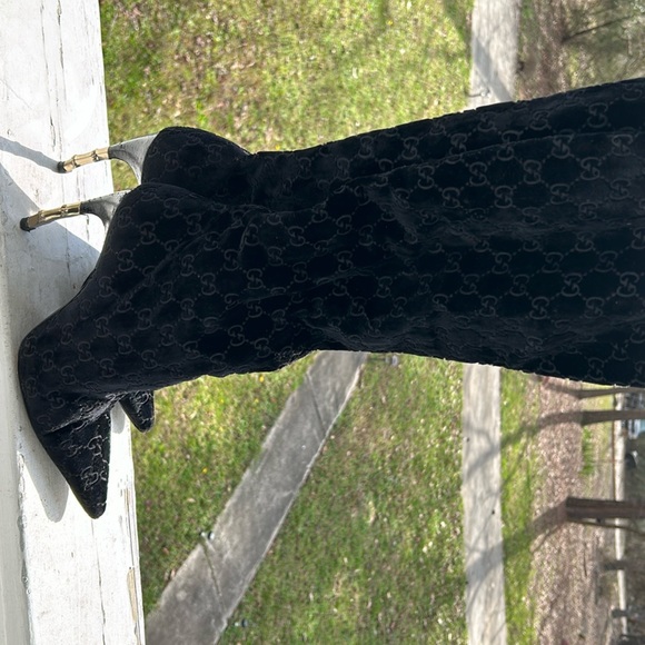 GUCCI Tom Ford- Velvet Over the Knee Boots - Picture 10 of 11